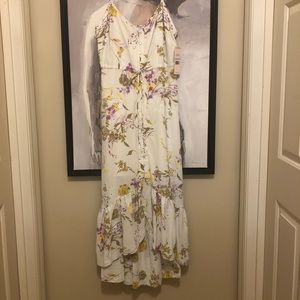 Nanette Lepore Beige Floral Print Dress